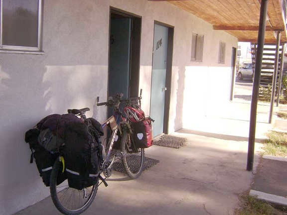 The 10-ton bike is packed up and ready to go to Mojave National Preserve on Xmas day