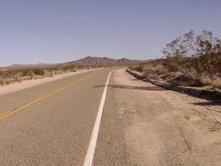 After ten miles, Kelbaker Road bends sharply away from civilization