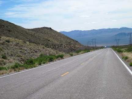 I continue zooming down Nevada 164 toward Nipton, California: miles of excellent downhill riding