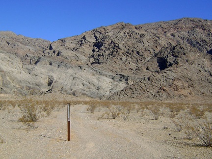 A bit further down Old Kelso Road I notice another Wilderness marker that people drive around and ignore