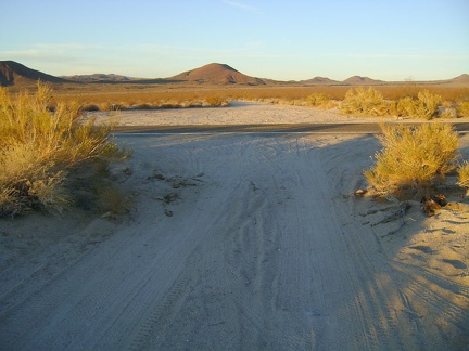 Here it is: Kelbaker Road, Mojave National Preserve, approximately 3100 feet elevation; pavement again, I'm so excited