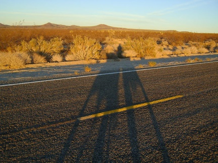 Riding up Kelbaker Road in the sunset is pleasant; of course, it helps that there is no traffic, which is often the case