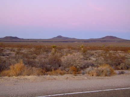 My cheap digital camera picks up some of the glowing pinks and blues of this Mojave National Preserve sunset