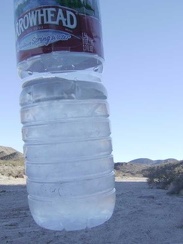 Ice in my water bottles this morning at Indian Springs!
