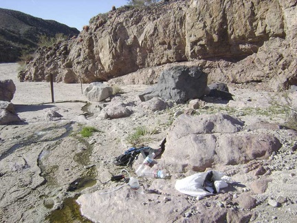 Before packing up, I head back up to Indian Springs 1/2 mile up the road to refill my drinking-water supply