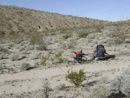 A mile or so down Indian Springs Road, I stop to look at some stone ruins in a hillside on the north side of the road