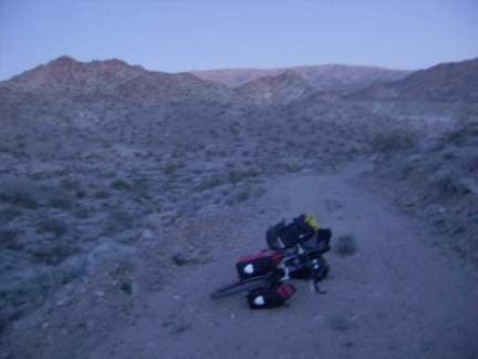 I climb up the high road, but it dead-ends at a transmission tower