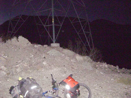 After a mile or so, the road rises out of the wash and I have just enough traction to resume riding