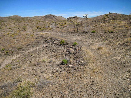 On the way to Indian Spring, the road passes through a rather barren area above the Malpais Spring canyon