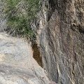 A miniscule pool of water holds out between some rocks on "Indian Spring Plateau"