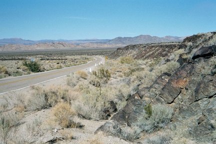  A little further up the road, I climb up the edge of one of the lava flows to get a better view of the area