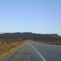 As I get closer to the Kelbaker Road summit, the moon rises behind me
