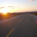 It's still and silent as I ride into the sunset on Kelbaker Road