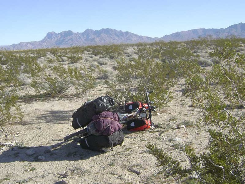 The 10-ton bike has been rebuilt and is ready to leave Kelso Dunes