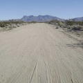 I ride away from the campsite up Kelso Dunes Road toward the Providence Mountains