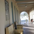 The 10-ton bike waits outside the doors to the Kelso Depot visitor centre