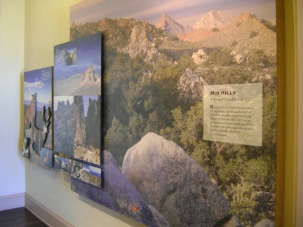 Several of the Kelso Depot exhibits introduce visitors to various distinct areas of Mojave National Preserve