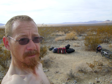 Despite the near-freezing overnight temperatures, I'm shirtless and sweating a bit as I pack up in the warm morning sun