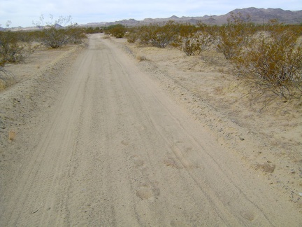 The final part of Cornfield Spring Road, which is shared with the road to Rex Mine, is quite sandy