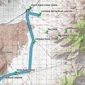 Elevation profile of bicycle route from Cornfield Spring Road to west of Kelso Dunes by bicycle