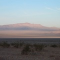 The distant flat of Broadwell Dry Lake and the Cady Mountains beyond get a lot of my attention as I peck at my breakfast
