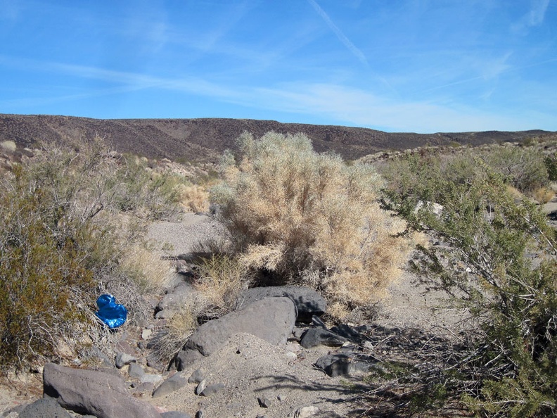 Ah ha, I spot another stray balloon as I hike in the wash toward the south end of Broadwell Mesa