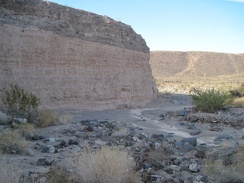 Erosion in &quot;South Broadwell Wash&quot; exposes earth layers that would otherwise be hidden