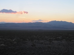 The sun goes down for good behind the Cady Mountains, not to be seen again until tomorrow