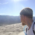 Looking down toward my campsite at the the end of the road from the top of Kelso Dunes