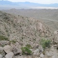 I zigzag across the slope, approaching a drainage that I identify on my GPS as a possible descent route