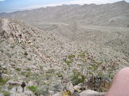 I descend a little further toward the drainage and realize that, yes, it should provide a better descent than my ascent route