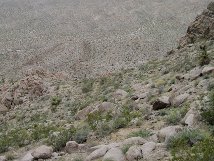 Easy does it, as I descend from the Kelso Peak ridge line