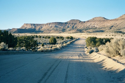 Pinto Mountain decorates the views northward from Cedar Canyon Road as I enter the Mid Hills area