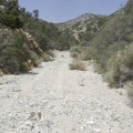 Along this stretch, the road is actually in the wash