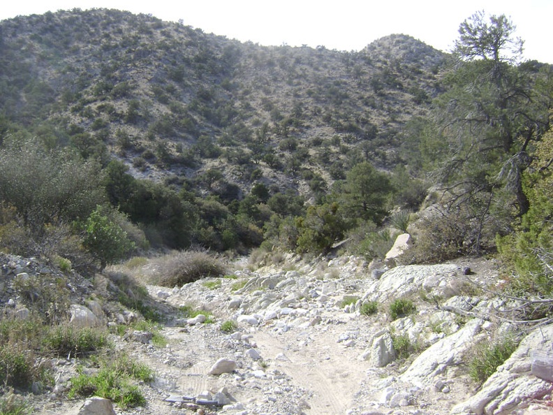 After refilling water at Keystone Spring again, I still have a bit more downhill on the old Keystone Canyon Road