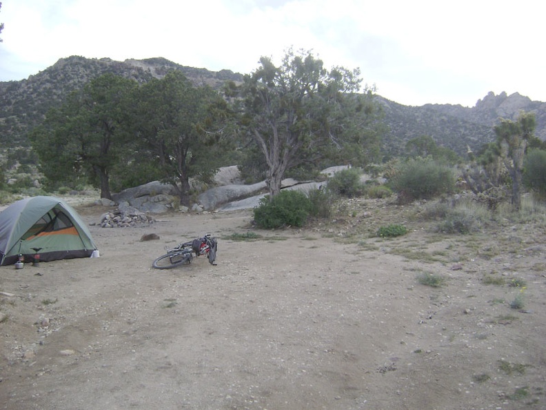 Back at the tent, the job that awaits me is re-repairing my broken bike rack