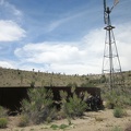 As I approach the former settlement of Barnwell, Mojave National Preserve, I pass an old windmill and water tank