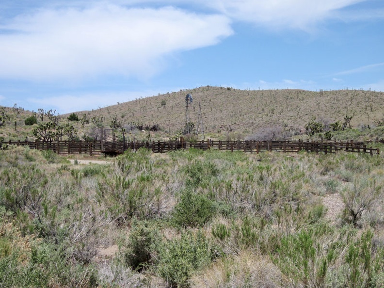 Across the road from the old Barnwell water tank is a corral and another windmill