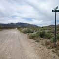 Hart Mine Road ends at Barnwell, so I turn south on Ivanpah Road, with the New York Mountains peaks in front of me