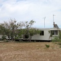 One of the buildings remaining at the OX Ranch site is this mobile home