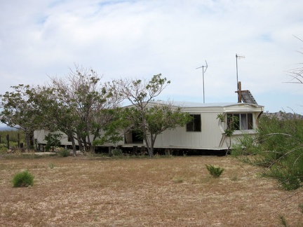 One of the buildings remaining at the OX Ranch site is this mobile home