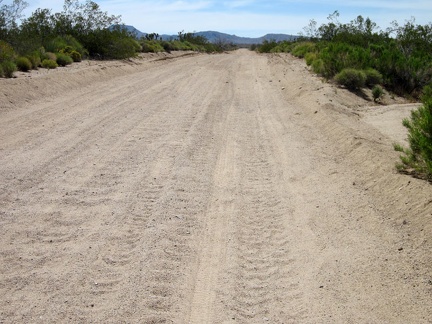 Some stretches of Cedar Canyon Road have significant sand accumulation, in addition to being washboarded