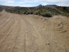 As I approach Watson Wash on Cedar Canyon Road, I pass a turn-off to an old alignment of the 4WD Mojave Road