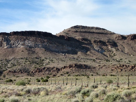 I like this old range fence off Cedar Canyon Road in front of Pinto Mountain