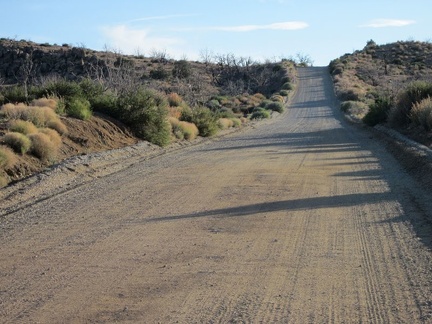 A couple of short steep hills on the final stretch on Wild Horse Canyon Road toward Mid Hills campground always get me