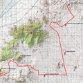 Bicycle route from Castle Peaks campsite to Mid Hills campground via Cedar Canyon Road