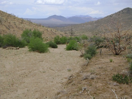 Cedar Canyon Road is now visible: that horizontal line down below