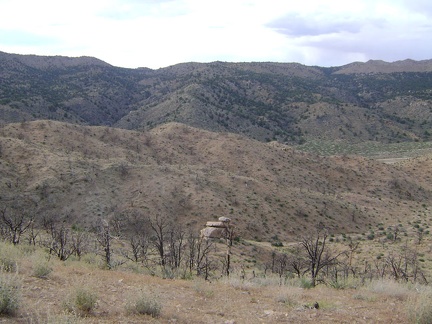 From almost 400 feet above Cedar Canyon Road, I have a nice view to the north across to Seep Canyon, which I just hiked down