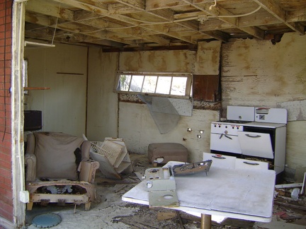 Inside the cabin in Macedonia Canyon, Mojave National Preserve