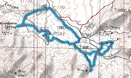 Macedonia Canyon hike route (Day 7)